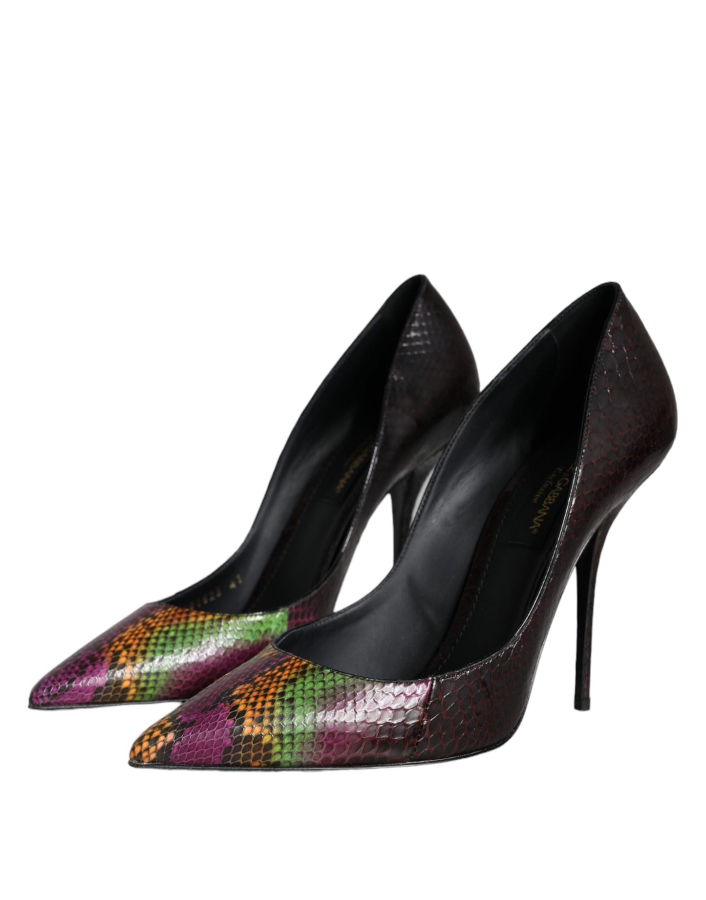 Multicolor Exotic Leather Heels Pumps Shoes-Dolce & Gabbana-LabelTerrace.com