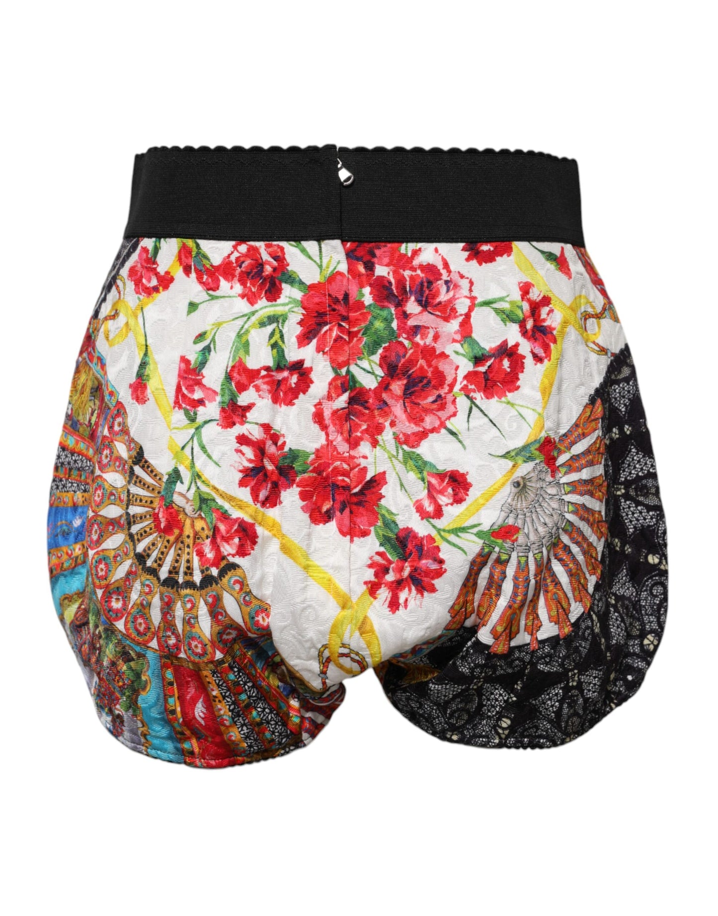 Multicolor Floral High Waist Hot Pants Shorts-Dolce & Gabbana-LabelTerrace.com