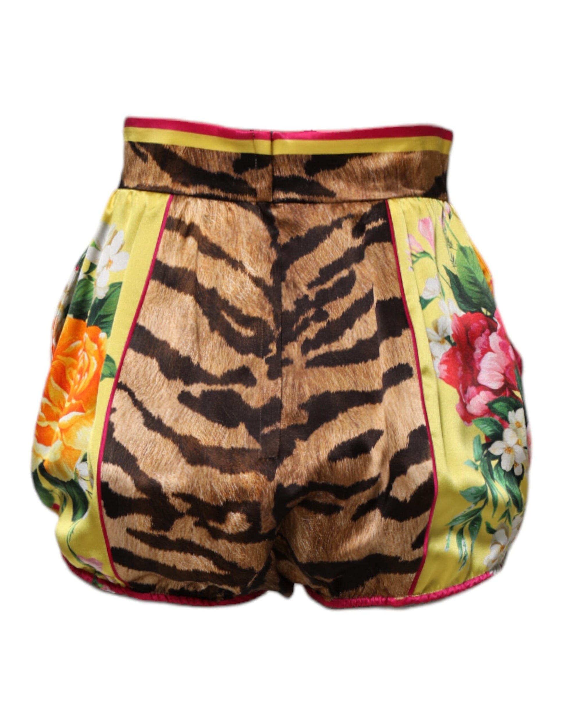 Multicolor Floral High Waist Hot Pants Shorts-Dolce & Gabbana-LabelTerrace.com