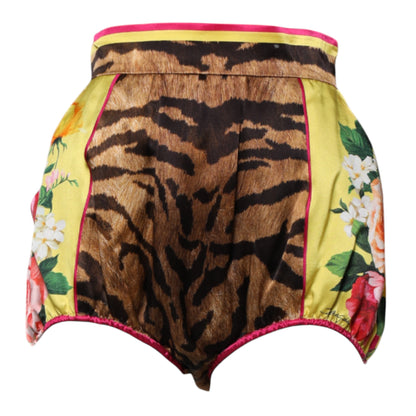 Multicolor Floral High Waist Hot Pants Shorts-Dolce & Gabbana-LabelTerrace.com