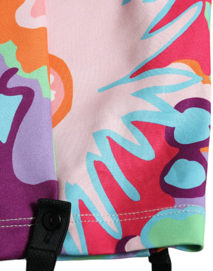 Multicolor Floral High Waist Leggings Pants-Dolce & Gabbana-LabelTerrace.com