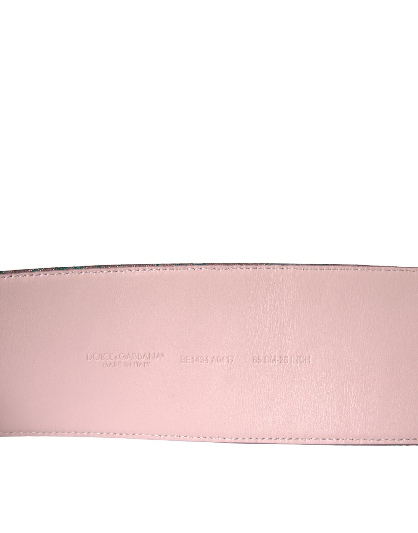 Multicolor Floral Jacquard Lurex Gold Buckle Belt-Dolce & Gabbana-LabelTerrace.com