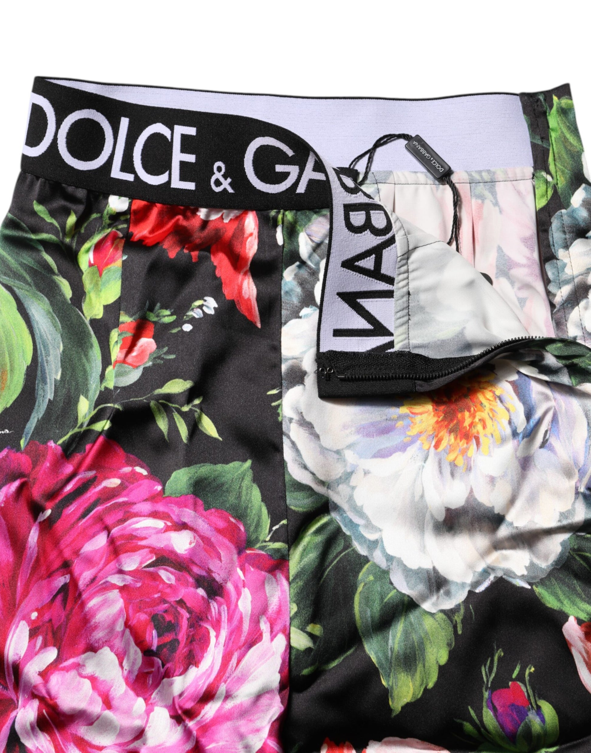 Multicolor Floral Legging Stretch Waist Pants-Dolce & Gabbana-LabelTerrace.com