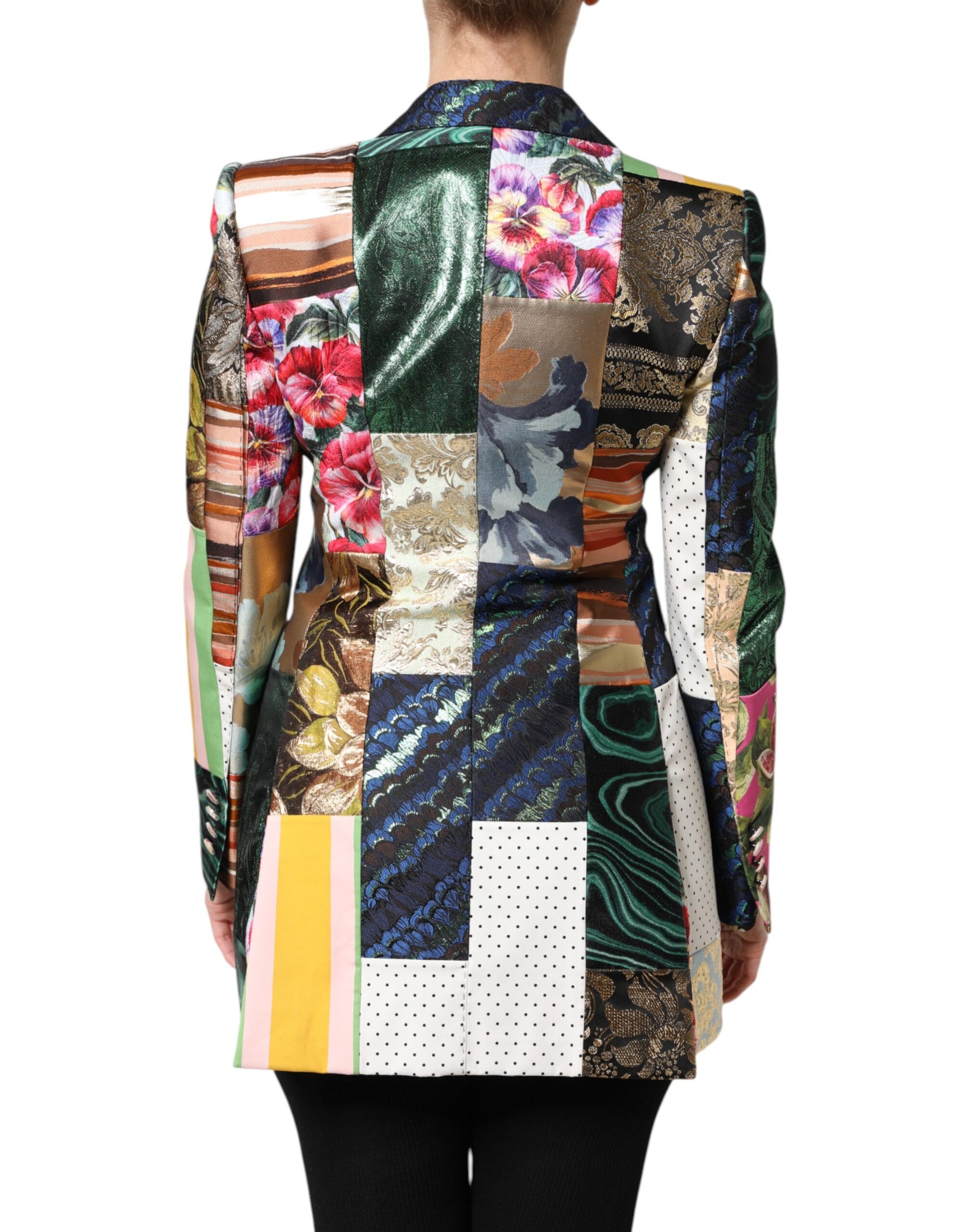 Multicolor Floral Patchwork Jacquard Jacket-Dolce & Gabbana-LabelTerrace.com