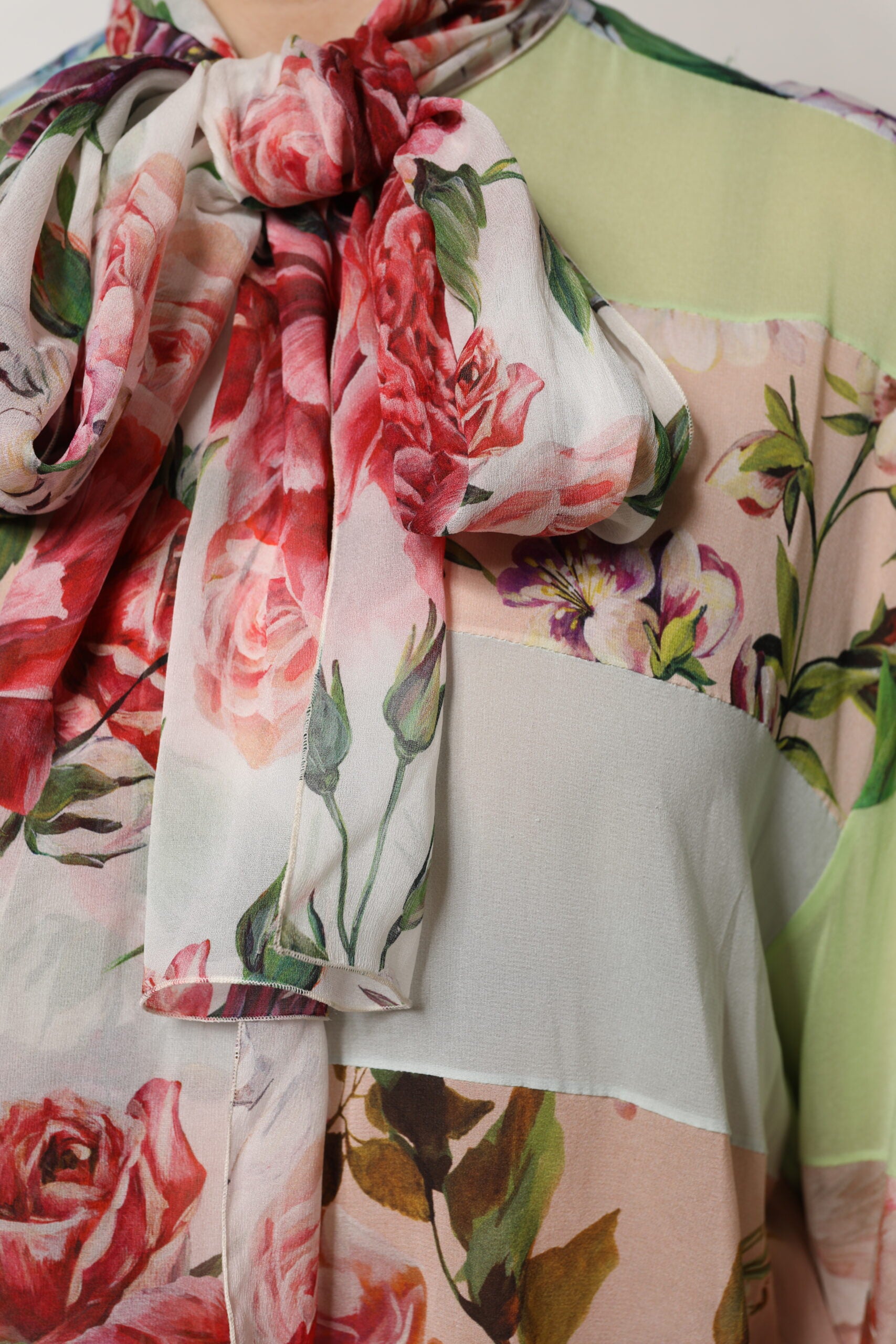 Multicolor Floral Patchwork Long Sleeves Top-Dolce & Gabbana-LabelTerrace.com