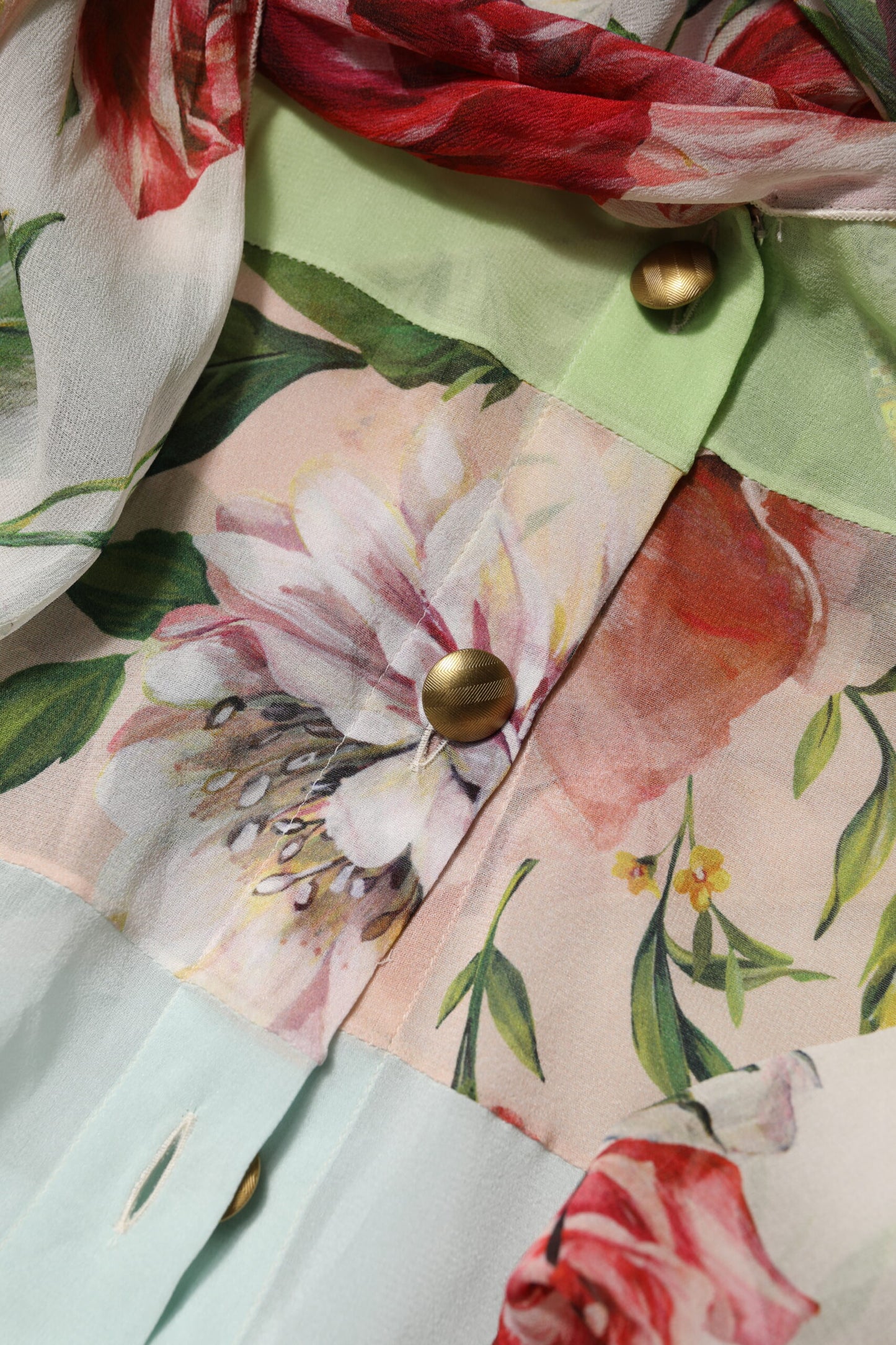 Multicolor Floral Patchwork Long Sleeves Top-Dolce & Gabbana-LabelTerrace.com