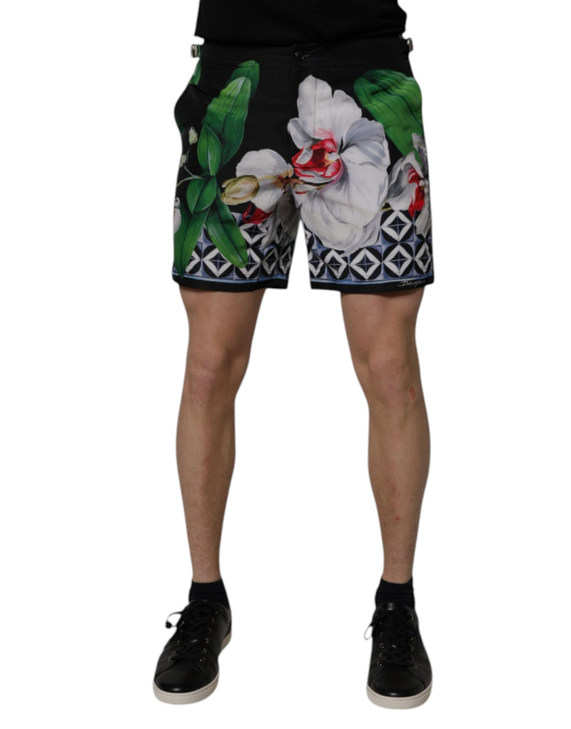 Multicolor Floral Polyester Men Bermuda Shorts-Dolce & Gabbana-LabelTerrace.com