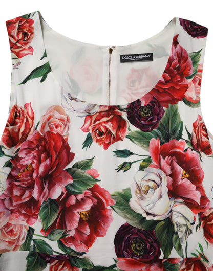 Multicolor Floral Print Viscose Sheath Dress-Dolce & Gabbana-LabelTerrace.com
