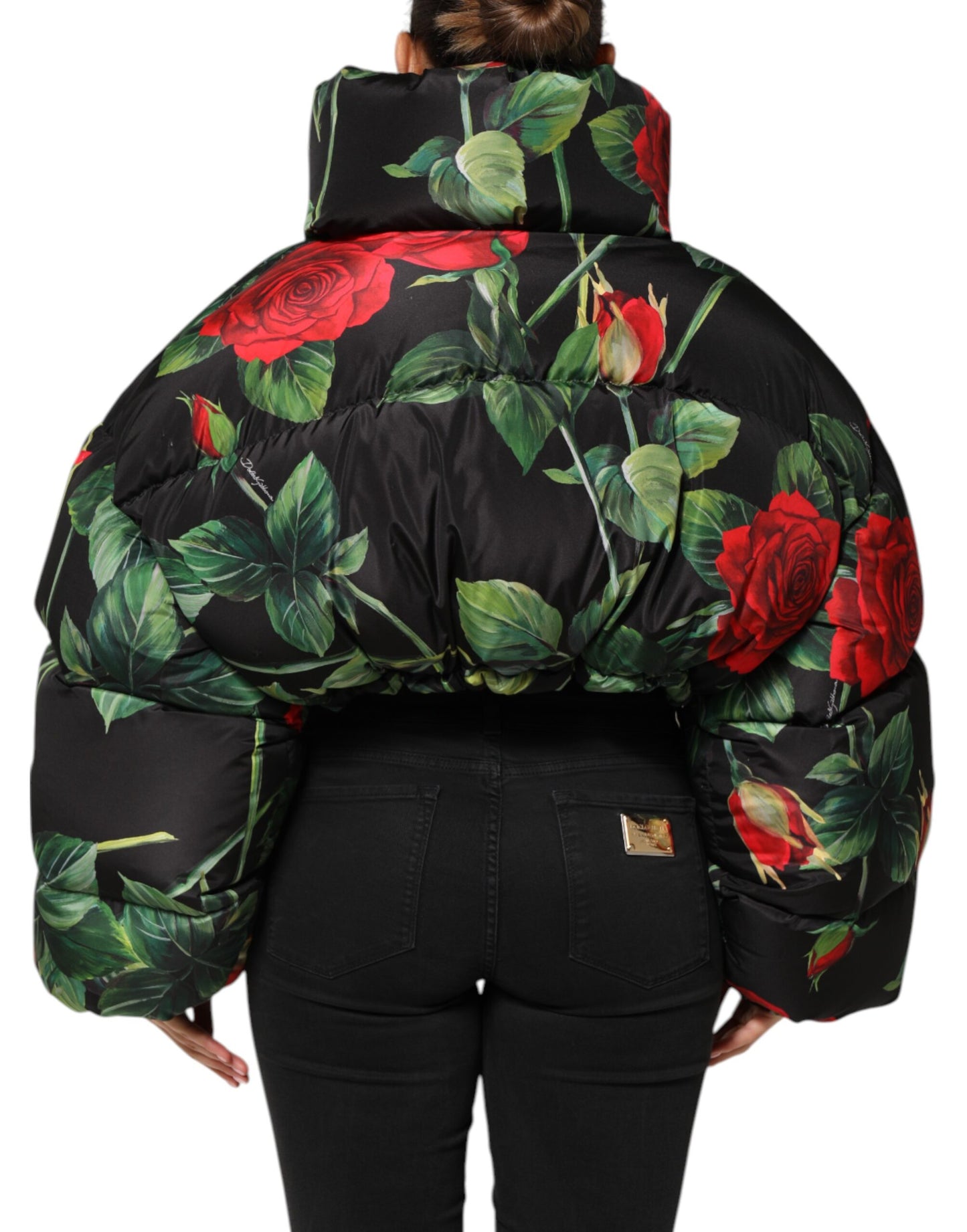 Multicolor Floral Puffer Coat Full Zip Jacket-Dolce & Gabbana-LabelTerrace.com