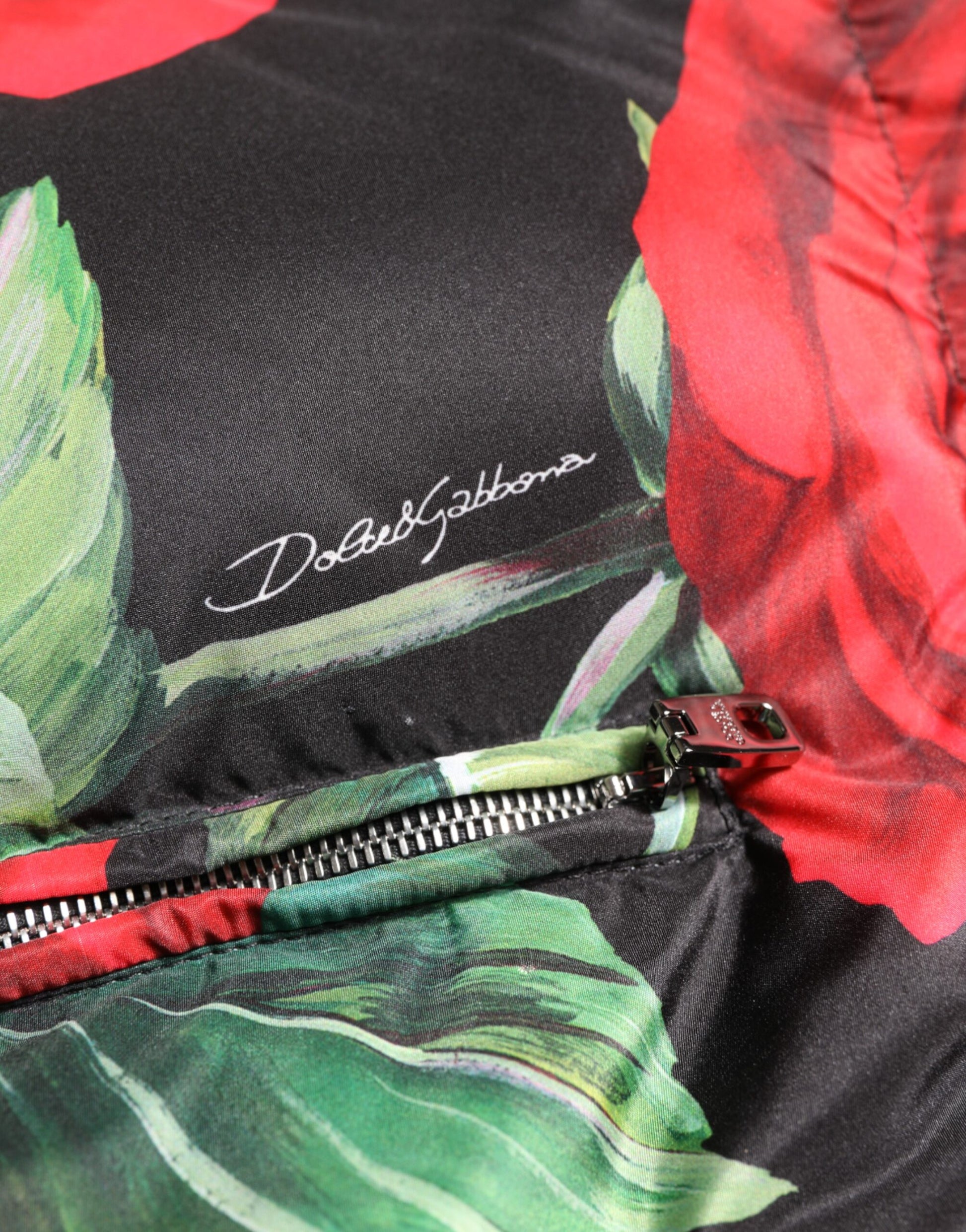 Multicolor Floral Puffer Coat Full Zip Jacket-Dolce & Gabbana-LabelTerrace.com