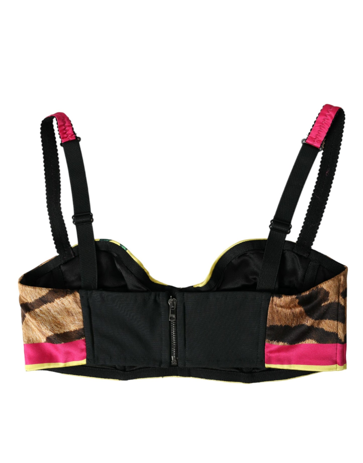 Multicolor Floral Sleeveless Bustier Crop Top-Dolce & Gabbana-LabelTerrace.com