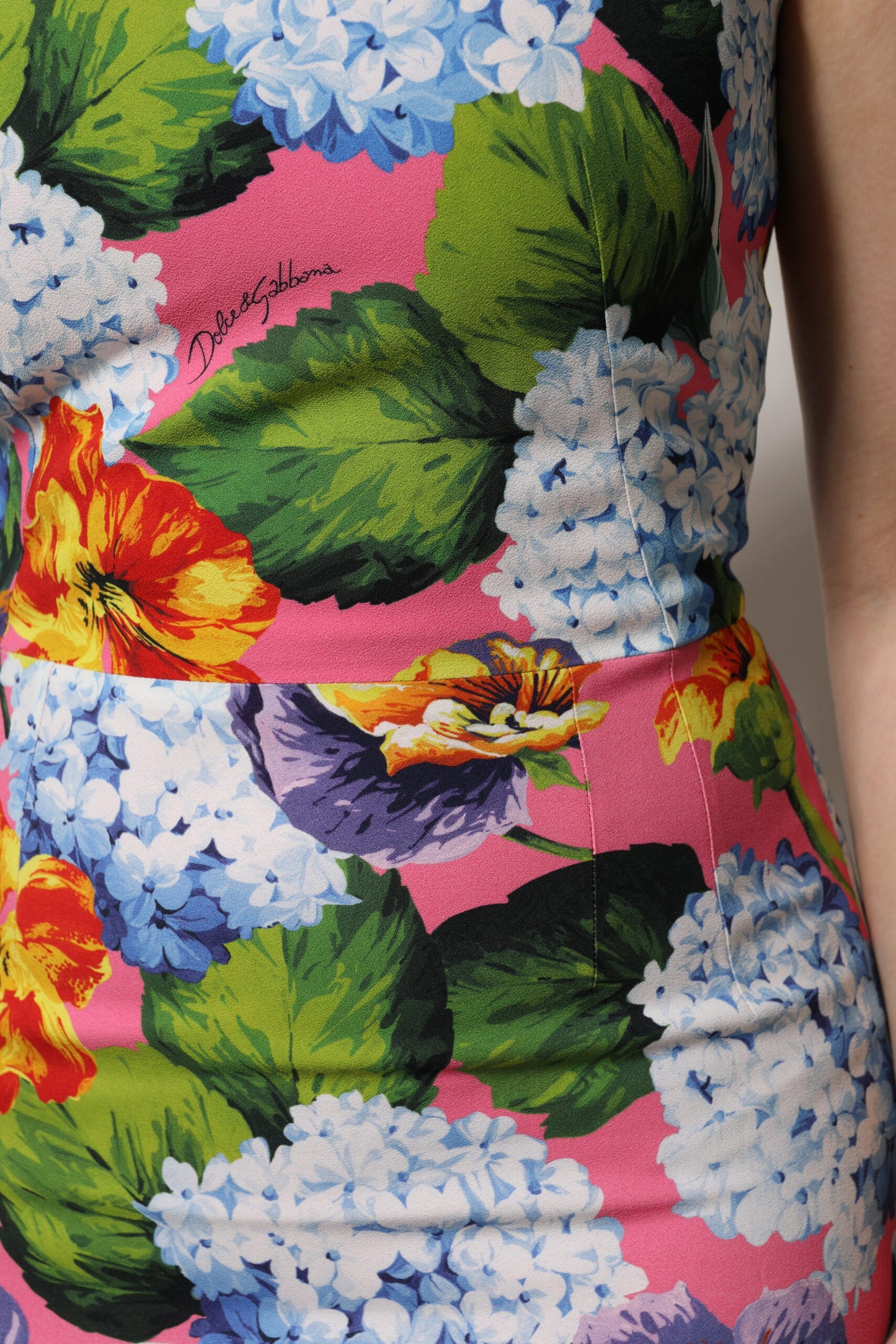 Multicolor Floral Sleeveless Sheath Dress-Dolce & Gabbana-LabelTerrace.com