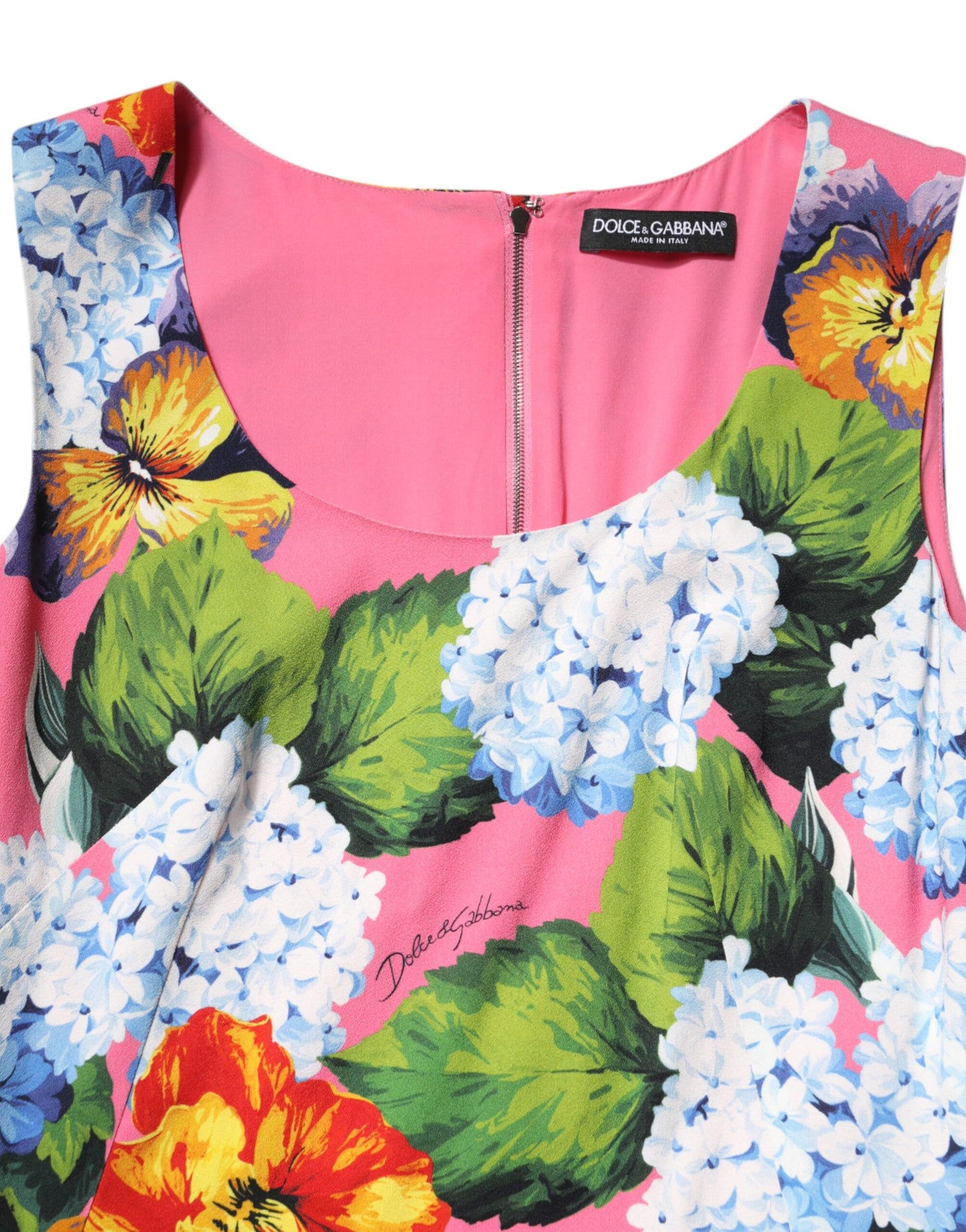 Multicolor Floral Sleeveless Sheath Dress-Dolce & Gabbana-LabelTerrace.com