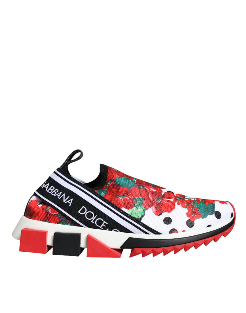 Multicolor Geranium Sorrento Sneakers Shoes-Dolce & Gabbana-LabelTerrace.com