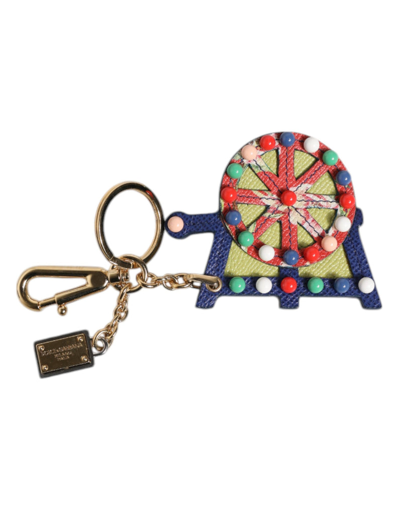 Multicolor Gold Tone Carretto Keychain Keyring-Dolce & Gabbana-LabelTerrace.com