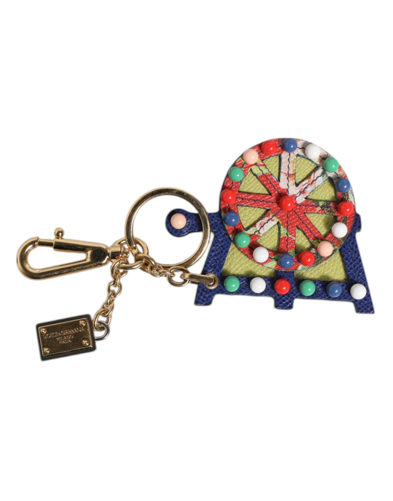 Multicolor Gold Tone Carretto Keychain Keyring-Dolce & Gabbana-LabelTerrace.com