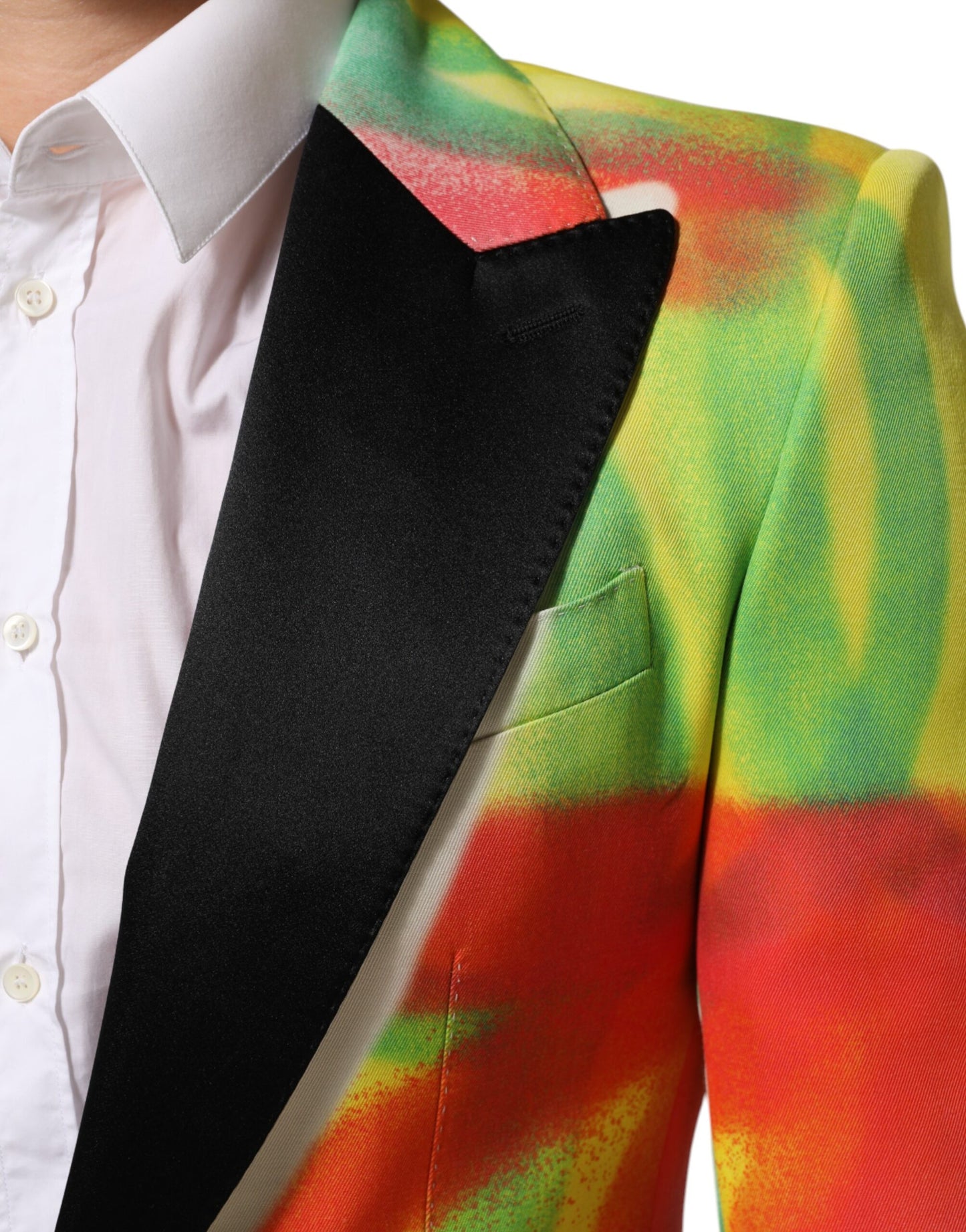 Multicolor Graffiti SICILIA 1 Button Men Suit Blazer-Dolce & Gabbana-LabelTerrace.com