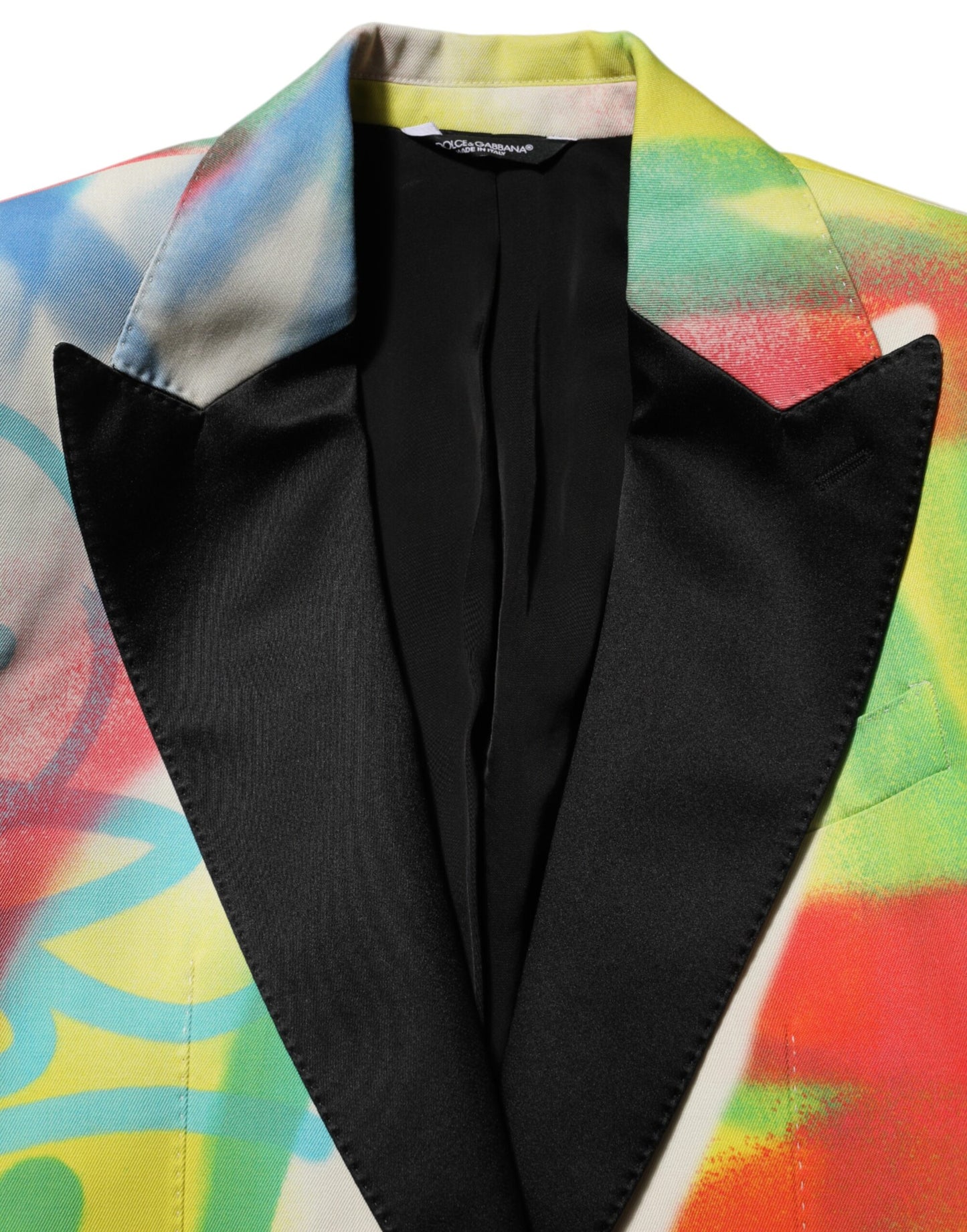 Multicolor Graffiti SICILIA 1 Button Men Suit Blazer-Dolce & Gabbana-LabelTerrace.com