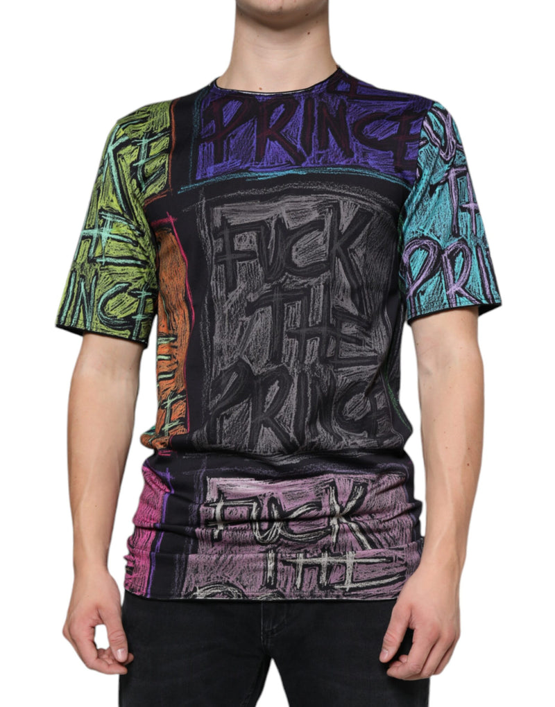 Multicolor Graphic Print Cotton T-shirt-Dolce & Gabbana-LabelTerrace.com
