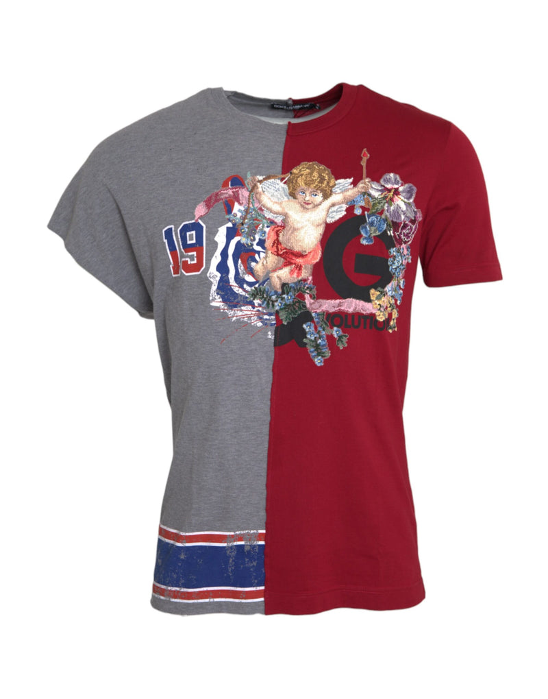 Multicolor Graphic Short Sleeve T-shirt-Dolce & Gabbana-LabelTerrace.com