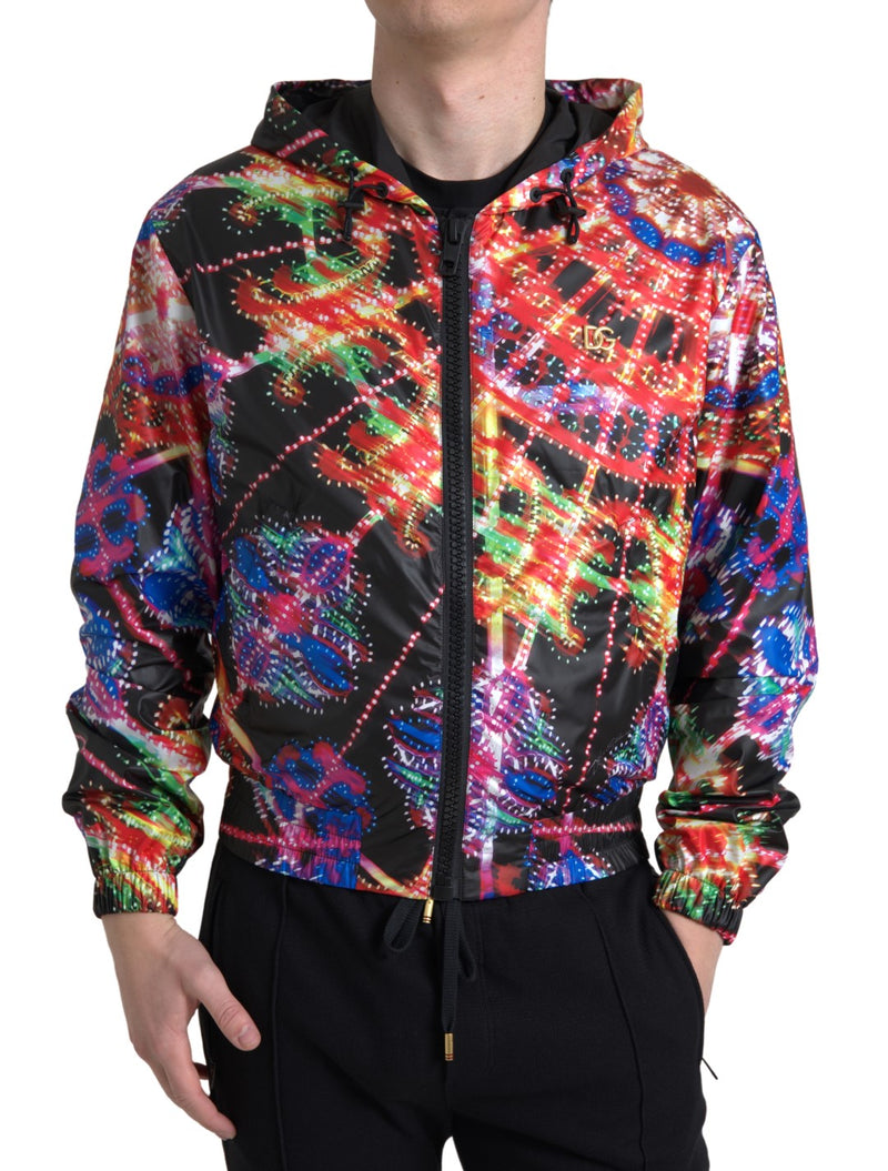 Multicolor Hooded Sweatshirt Sweater-Dolce & Gabbana-LabelTerrace.com