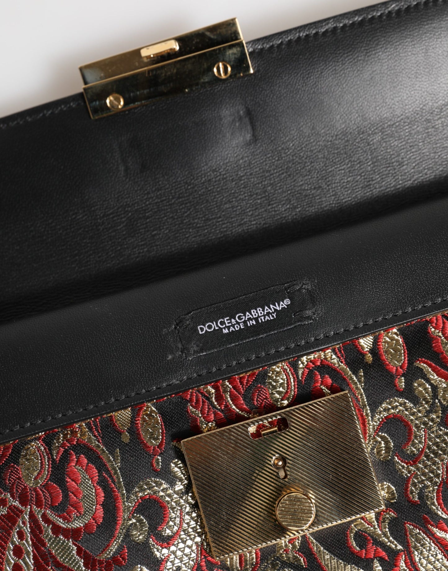 Multicolor Jacquard Floral Document Briefcase Bag-Dolce & Gabbana-LabelTerrace.com