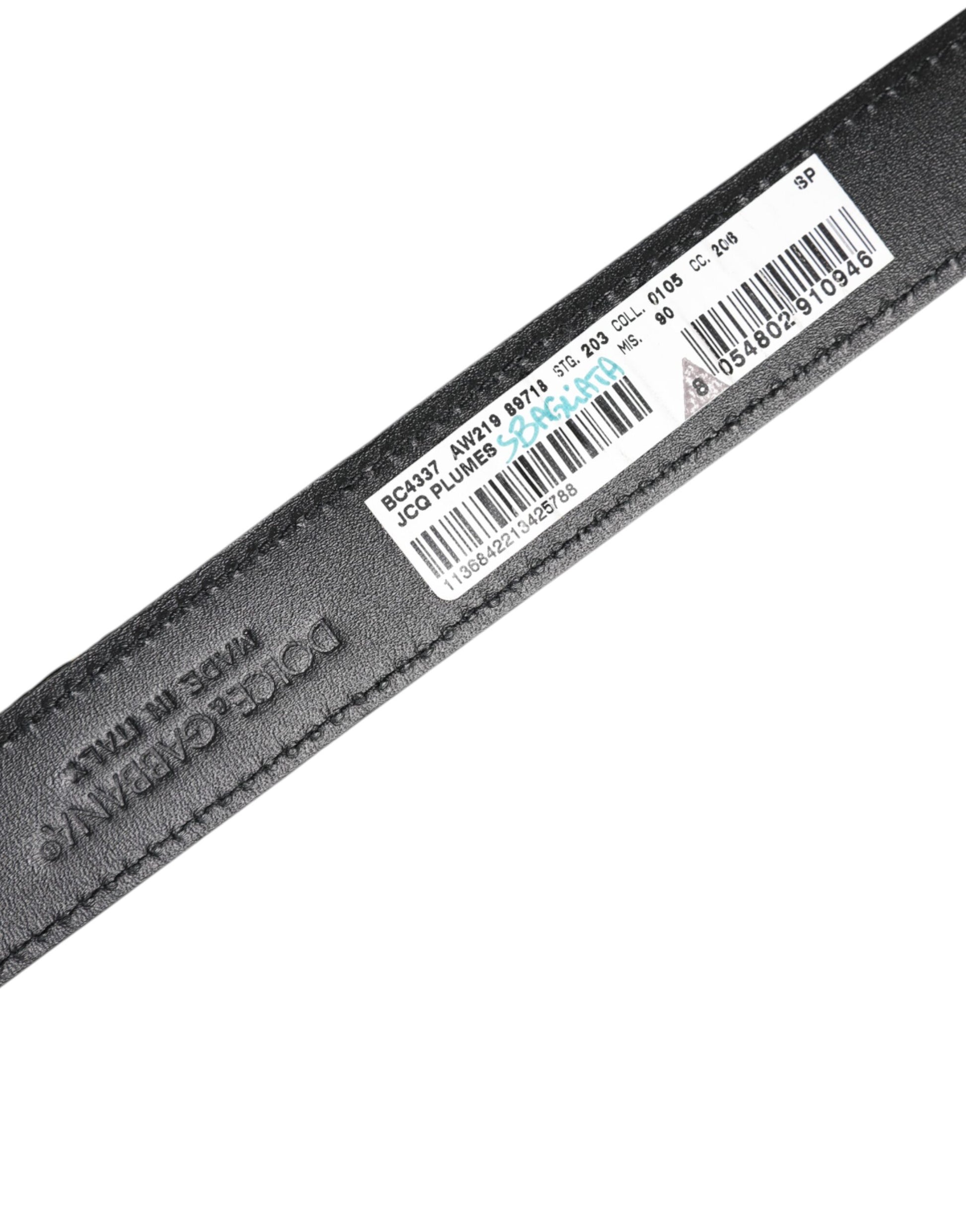 Multicolor Jacquard Leather Metal Buckle Belt-Dolce & Gabbana-LabelTerrace.com