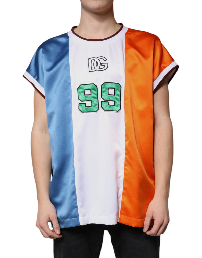 Multicolor Jersey Tank Sleeveless T-shirt-Dolce & Gabbana-LabelTerrace.com