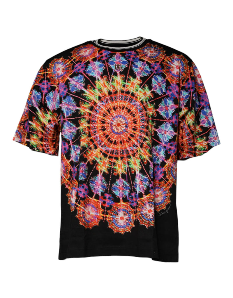 Multicolor Kaleidoscope Men Short Sleeves T-shirt-Dolce & Gabbana-LabelTerrace.com