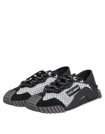 Multicolor Lace Up Low Top NS1 Sneakers Shoes-Dolce & Gabbana-LabelTerrace.com