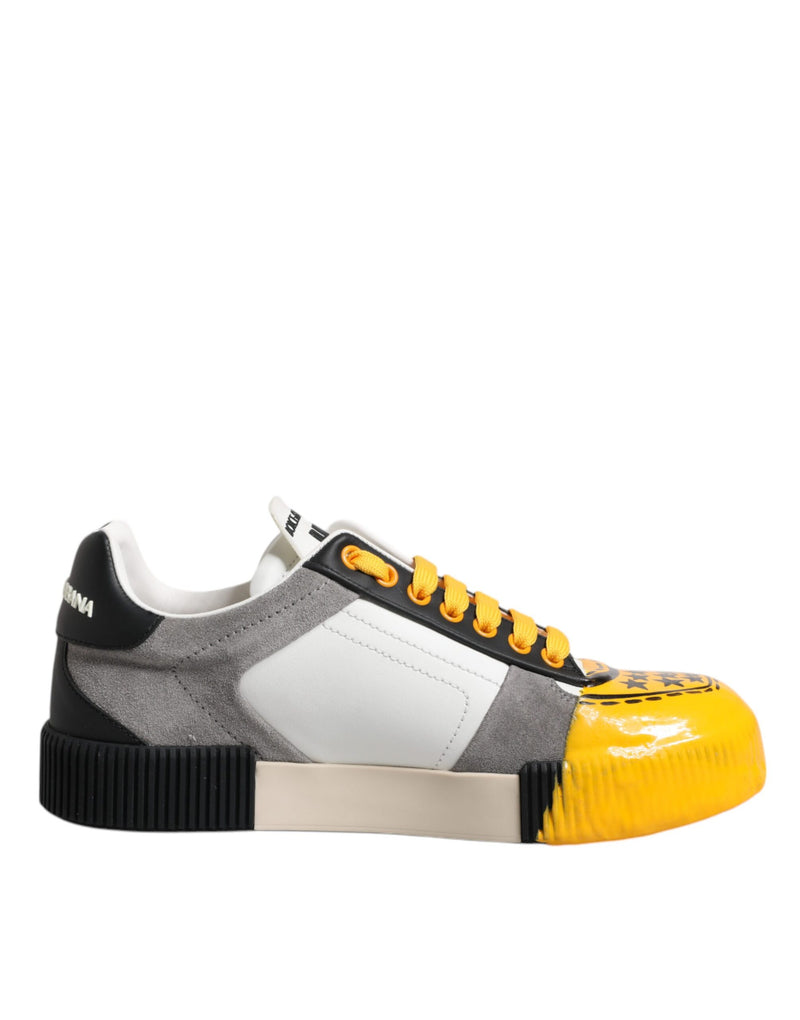 Multicolor Leather DNA Low Top Sneakers Shoes-Dolce & Gabbana-LabelTerrace.com