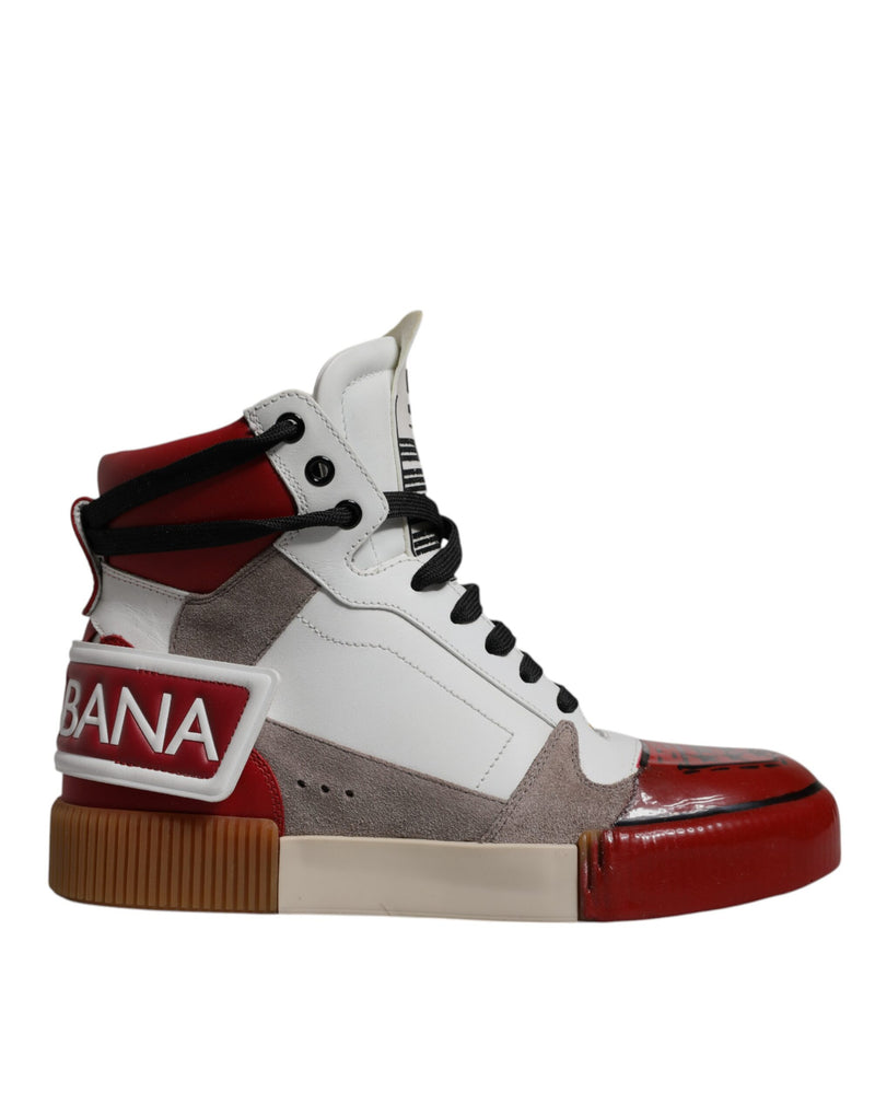 Multicolor Leather High Top Sneakers Shoes-Dolce & Gabbana-LabelTerrace.com