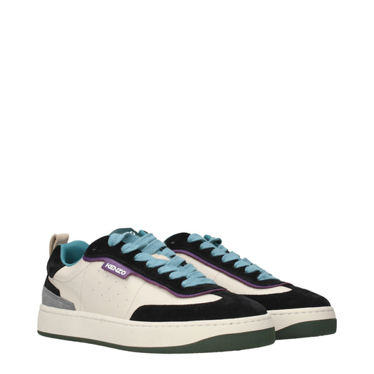 Multicolor Leather Low Top Sneakers-Kenzo-LabelTerrace.com