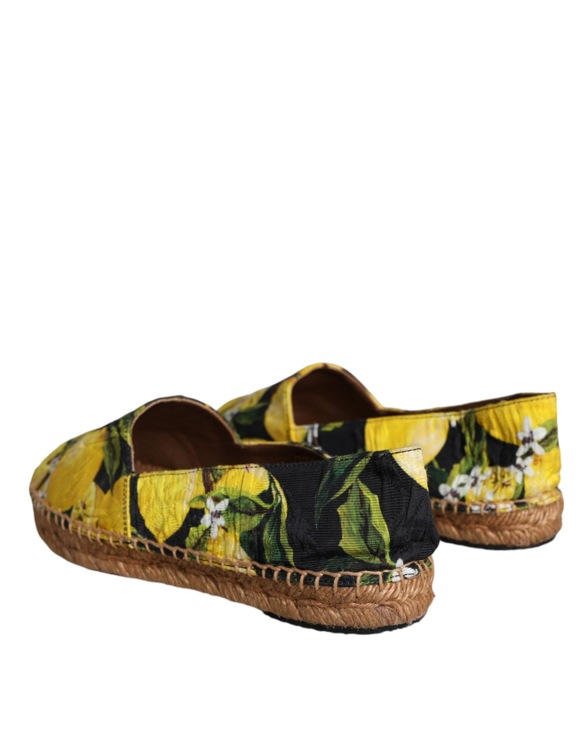 Multicolor Lemon Slip On Espadrilles Shoes-Dolce & Gabbana-LabelTerrace.com