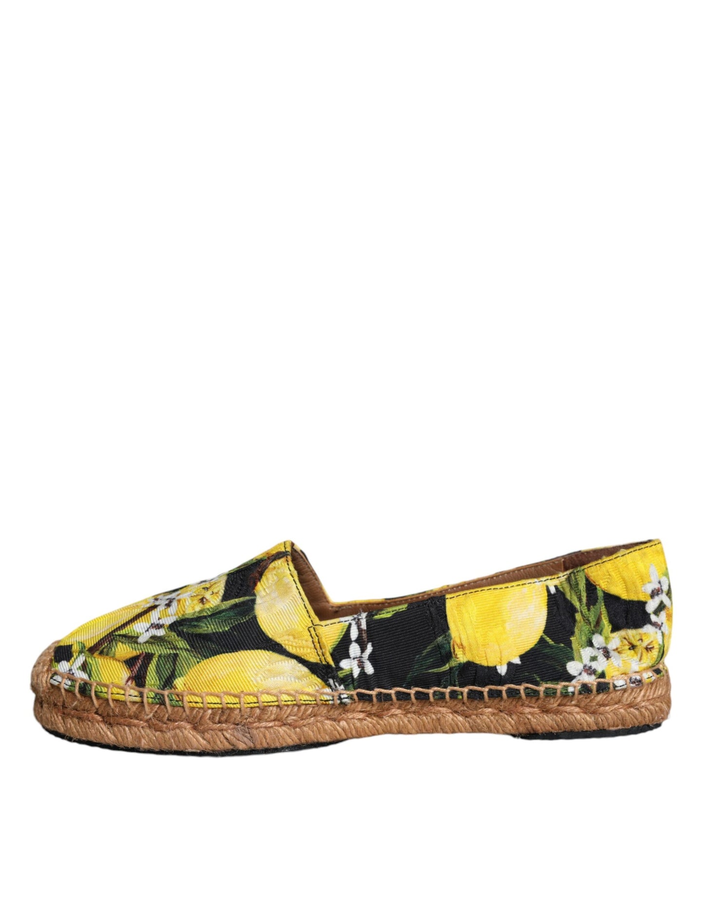 Multicolor Lemon Slip On Espadrilles Shoes-Dolce & Gabbana-LabelTerrace.com