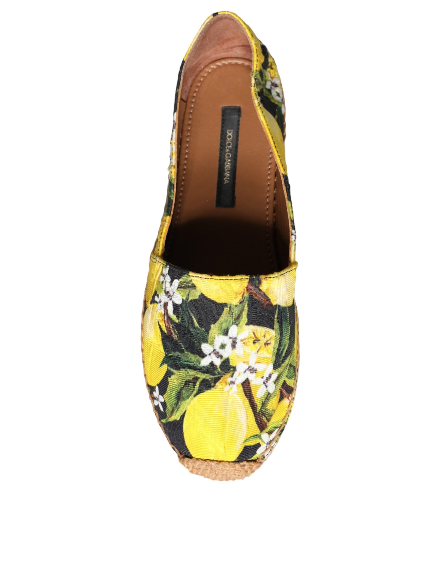 Multicolor Lemon Slip On Espadrilles Shoes-Dolce & Gabbana-LabelTerrace.com