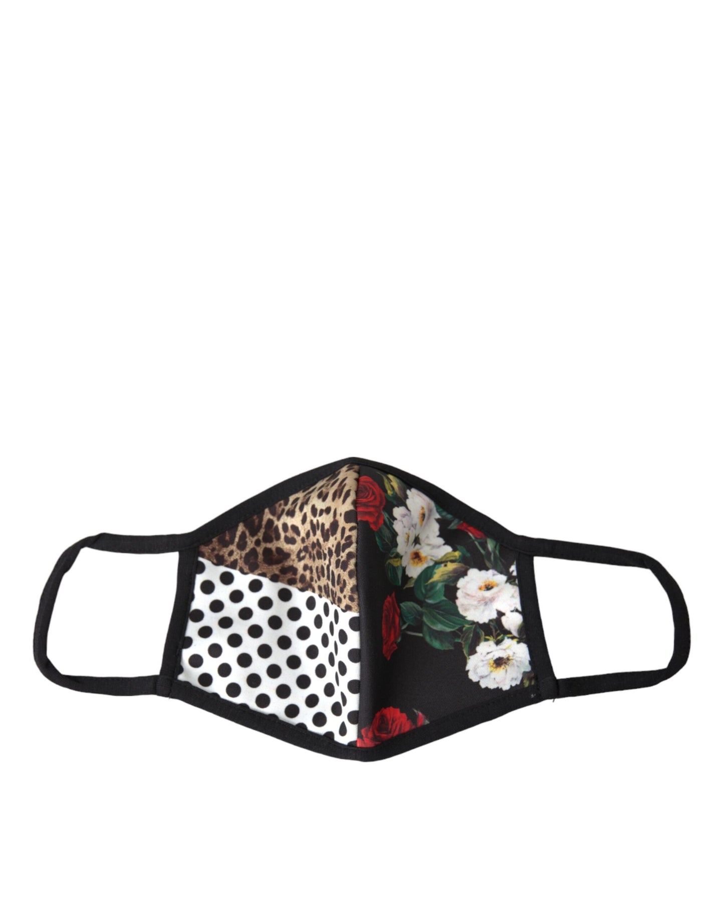 Multicolor Leopard Floral Elastic Ear Strap Face Mask-Dolce & Gabbana-LabelTerrace.com