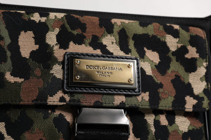 Multicolor Leopard Jacquard Crossbody Bag-Dolce & Gabbana-LabelTerrace.com