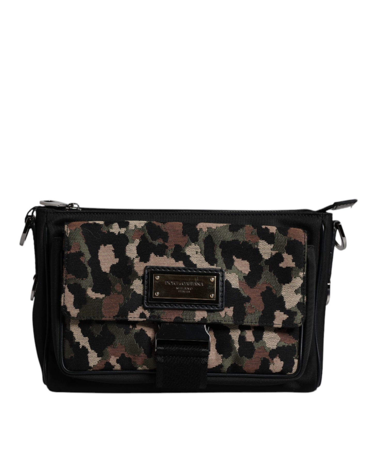 Multicolor Leopard Jacquard Crossbody Bag-Dolce & Gabbana-LabelTerrace.com
