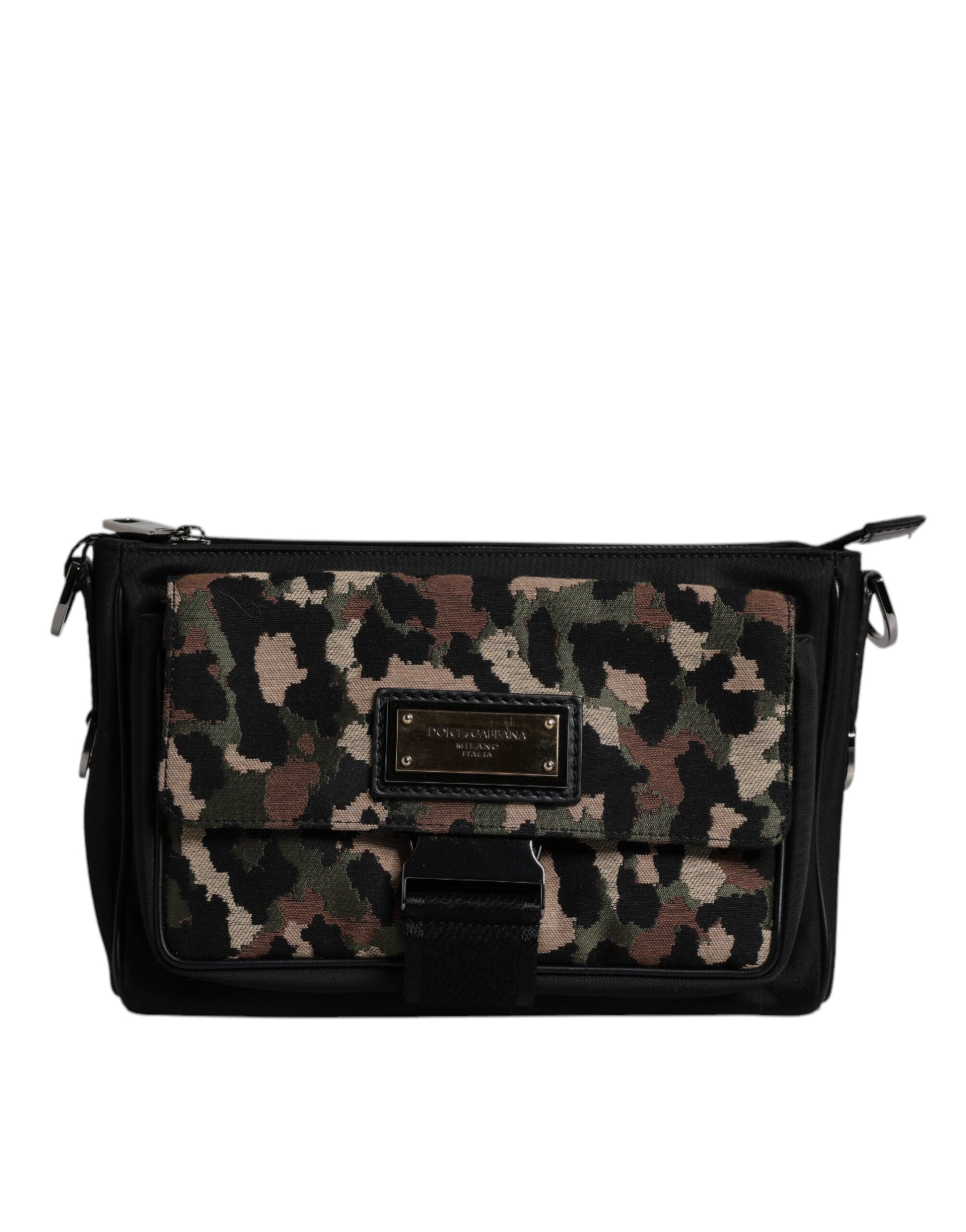 Multicolor Leopard Jacquard Crossbody Bag-Dolce & Gabbana-LabelTerrace.com