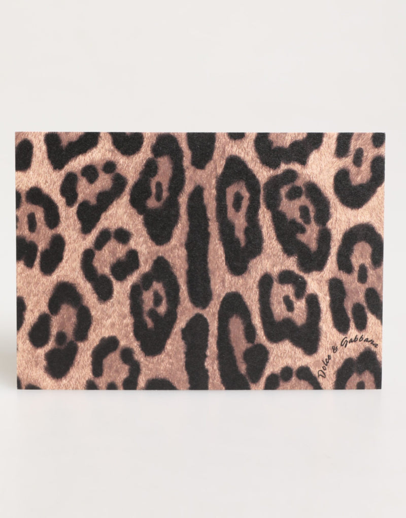 Multicolor Leopard Print Envelope Paper Post Card Holder-Dolce & Gabbana-LabelTerrace.com