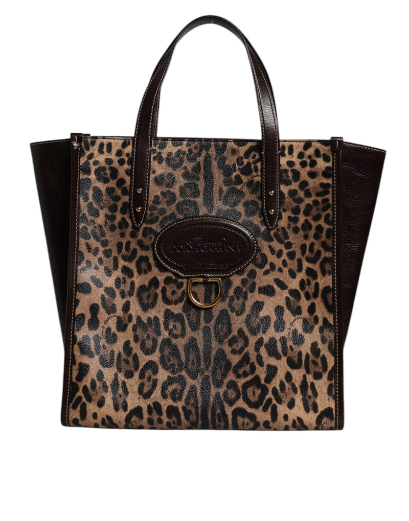 Multicolor Leopard Shopping Tote Shoulder WomenBorse Bag-Dolce & Gabbana-LabelTerrace.com