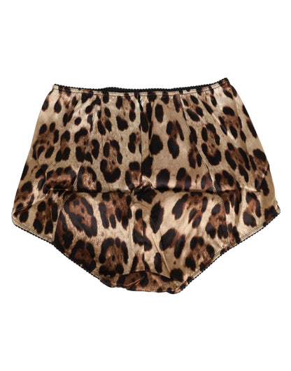 Multicolor Leopard Silk High Waist Girdle Underwear
