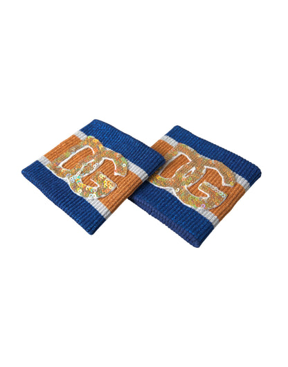Multicolor Logo Sequin Viscose Wristband-Dolce & Gabbana-LabelTerrace.com