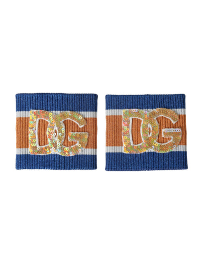 Multicolor Logo Sequin Viscose Wristband-Dolce & Gabbana-LabelTerrace.com