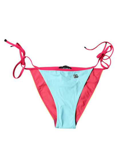 Multicolor Logo Swimsuit Bikini Bottom Swimwear-Dolce & Gabbana-LabelTerrace.com