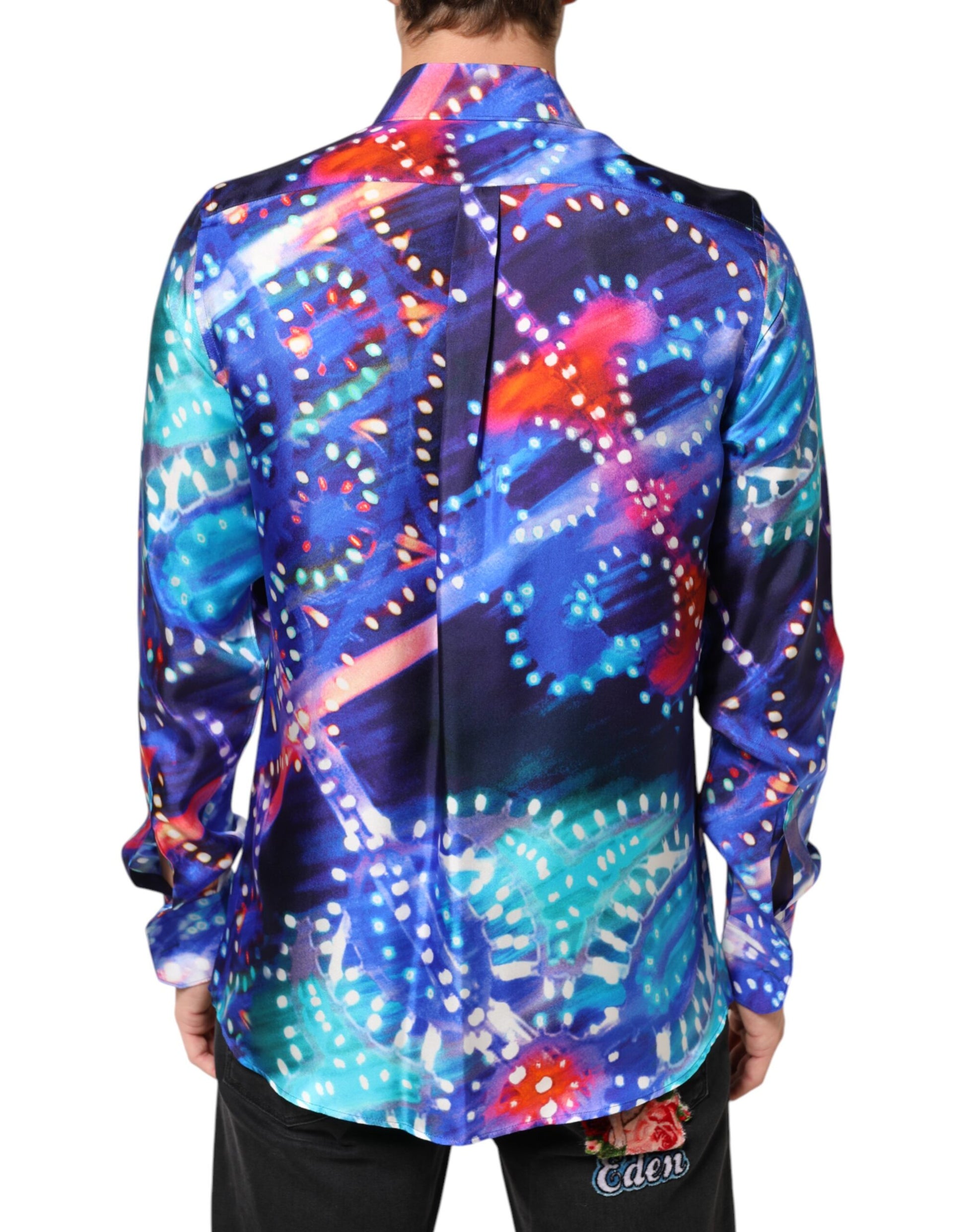 Multicolor Luminarie MARTINI Slim Men Shirt-Dolce & Gabbana-LabelTerrace.com