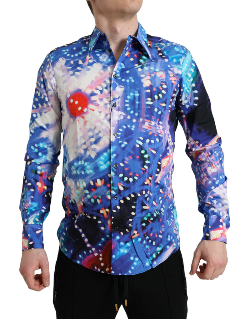 Multicolor Luminarie Slim MARTINI Shirt-Dolce & Gabbana-LabelTerrace.com