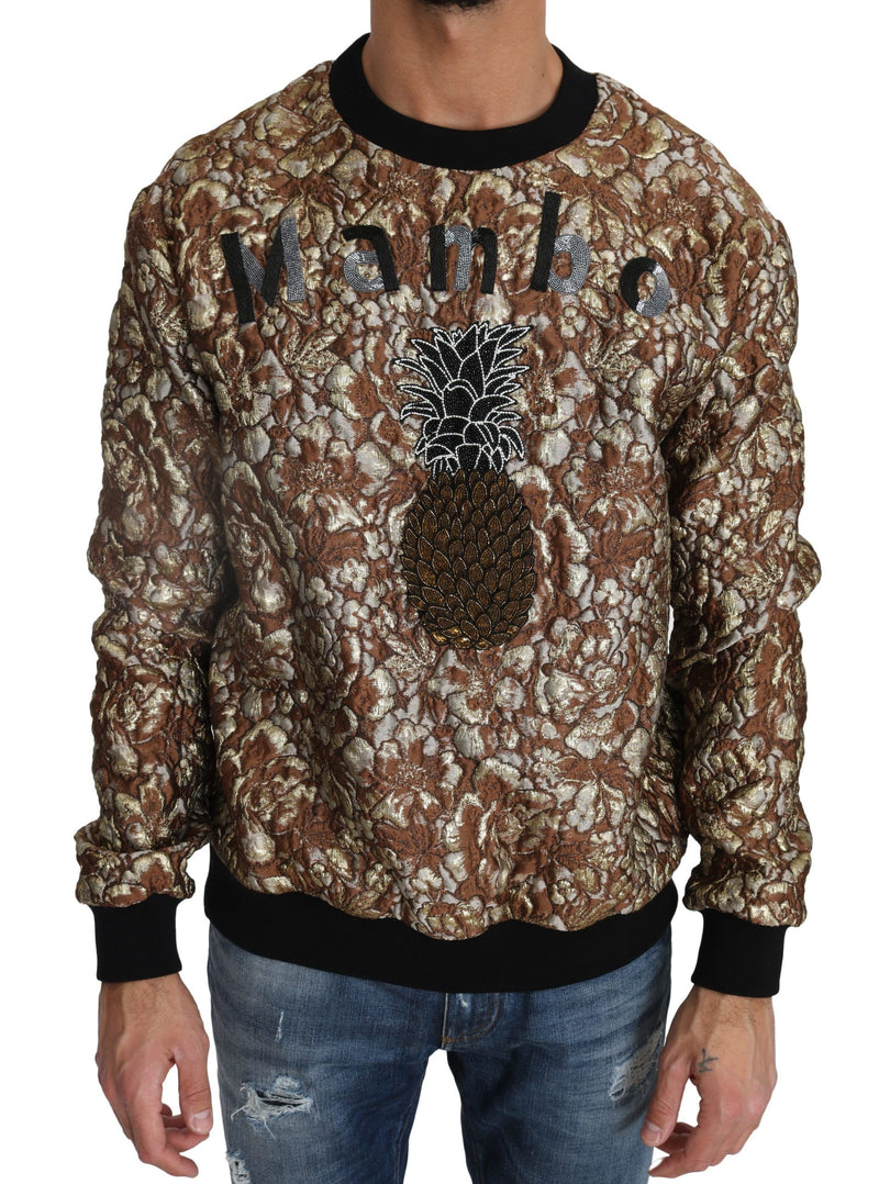 Multicolor MAMBO Jacquard Pineapple Pullover Sweater-Dolce & Gabbana-LabelTerrace.com
