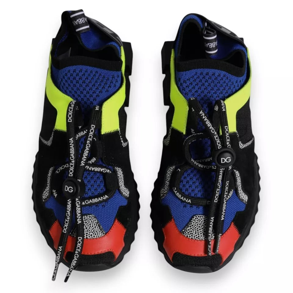Multicolor Mesh Sorrento Trekking Sneakers Shoes-Dolce & Gabbana-LabelTerrace.com